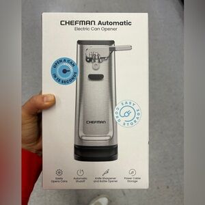NWT Chefman Automatic Electric Can Opener - Silver